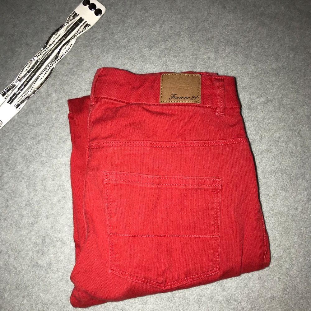 Forever 21 Red Jeans